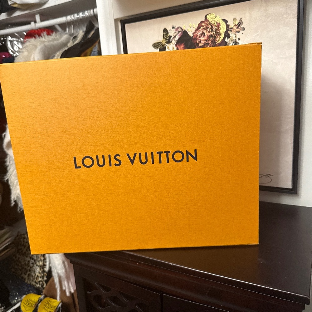 Orange Louie Vuitton empty box